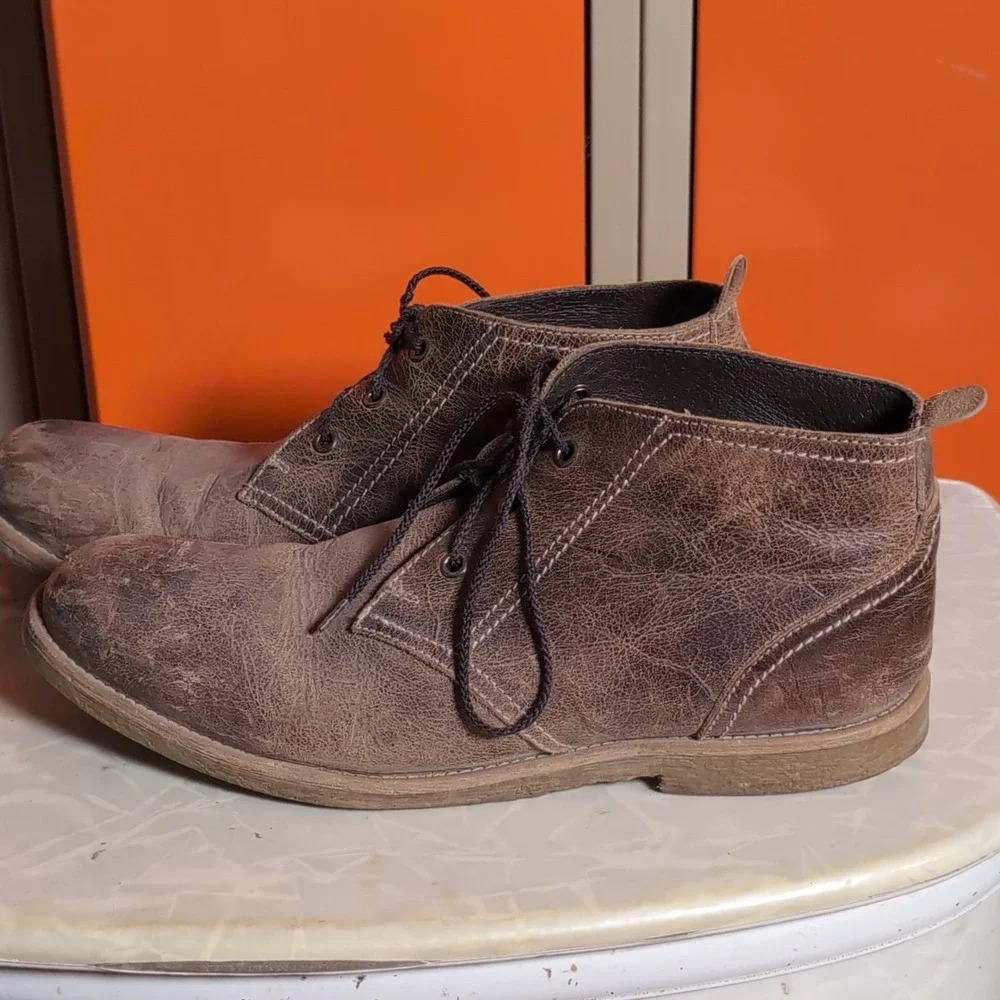 Bed Stu Draco Men's Brown Leather Chukka Boots Size 11 Lace Up Round Toe